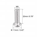 Uxcell M6x20mm Machine Screws Hex Socket Round Head Screw 304 Stainless Steel Fasteners Bolts 10pcs