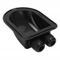 Yuecoom Solar Gland Double Cable Entry Waterproof Pass Through Ip68 Abs Mount Housing Accessory For Rv Yacht Black
