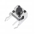 Uxcell 55pcs Momentary Pcb Side Mounting Fixed Bracket Pushbutton Push Button Tact Tactile Switch Dip 2 Terminals 6x6x6mm