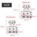 Fydun Battery Terminal Clamp 2pcs Car Positive With Negative Connector For 0 1 2 4 8 Awg Gauge Silver
