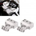 Fydun Battery Terminal Clamp 2pcs Car Positive With Negative Connector For 0 1 2 4 8 Awg Gauge Silver