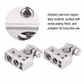 Fydun Battery Terminal Clamp 2pcs Car Positive With Negative Connector For 0 1 2 4 8 Awg Gauge Silver