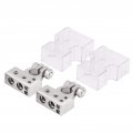 Fydun Battery Terminal Clamp 2pcs Car Positive With Negative Connector For 0 1 2 4 8 Awg Gauge Silver 