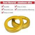 X Autohaux 4pcs Gold Tone Aluminum Alloy Car Center Control Ring Knob Trim Cover For Chevrolet Camaro 2010-2015 Switch Button