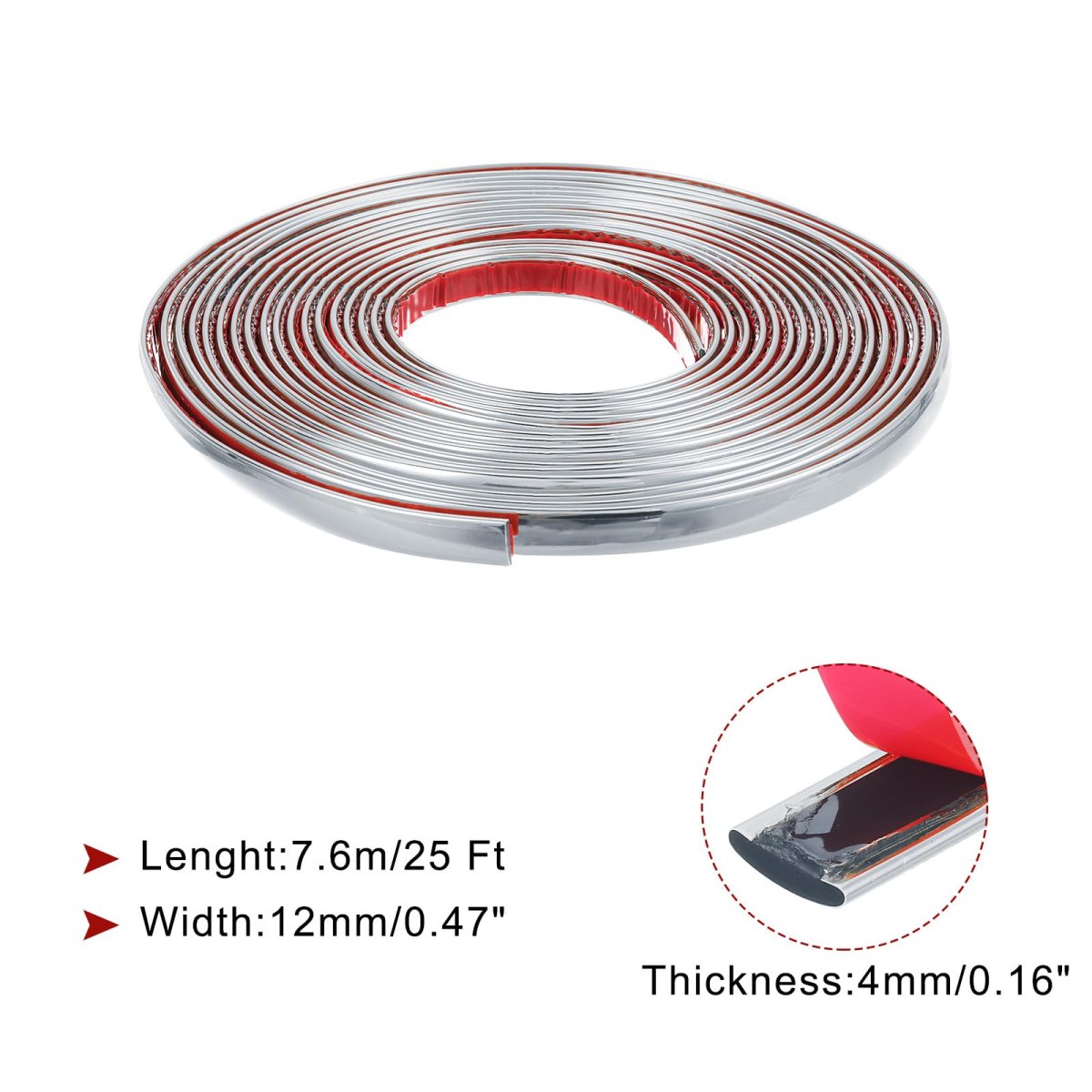 Peel And Stick Trim 0 5 Inch X 25 Ft Flexible Wall Molding Waterproof Self-adhesive For Mirror Frame Edge Diy Home Decoration