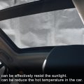 X Autohaux Black Silver Tone Front Window Sunroof Coated Cloth For Tesla Model