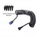 Uxcell 2pcs Spring Flexible Shower Hose 3meter 118inch Telescopic With Copper Zinc Interface Nut For Toilet Faucet Black