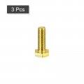 Uxcell Brass Hex Bolts M8x25mm 3pcs Fully Thread Grade 4 8 Solid Hexagon Head Bolt Machine Screws For Machinery
