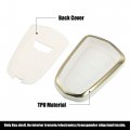 X Autohaux Car Key Fob Cover 5 Button Remote Case Tpu Full Protector White For Cadillac Xt5 2017-2020 Xts Escalade Ats Cts