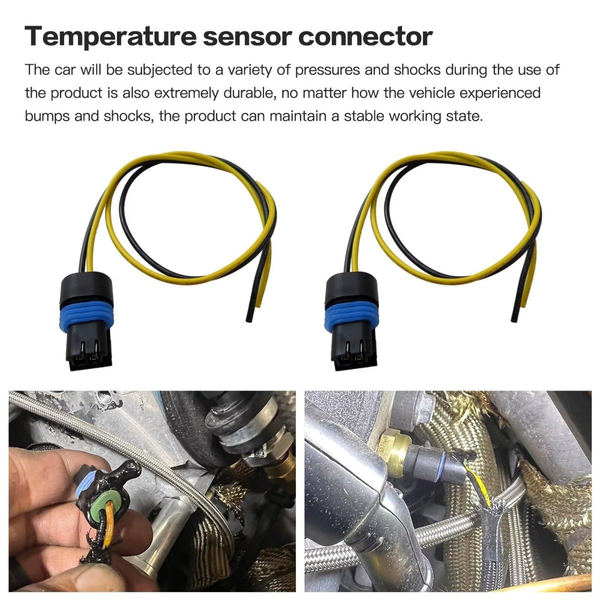2x 15306187 1p1236 T56 88862305 88987978 88987993 97011620 Multi-purpose Wire Connector Pigtail Plug Temperature Sensor