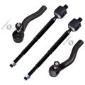 4pc Front Inner And Outer Tie Rod End Es3555 Es3556 Ev410 For Toyota Echo 2000 2005