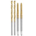 Tap And Drill Bit Set 2pcs M2 5 X 0 45 Metric Spiral Point Thread Screw Taps 2 1mm Twist Bits Titanium Coated Hss-6542 Tapping 