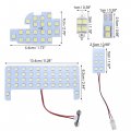 X Autohaux 1 Set 5050smd Led Cabin Lamp 6000k Car Interior Dome Light For Toyota Harrier 60 Series White