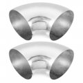 2pcs Od 3 15 Inch 90 Degree Ss304 Stainless Steel Bend Tube Exhaust Elbow Pipe For Car Modified System 0 05 Wall Thickness 