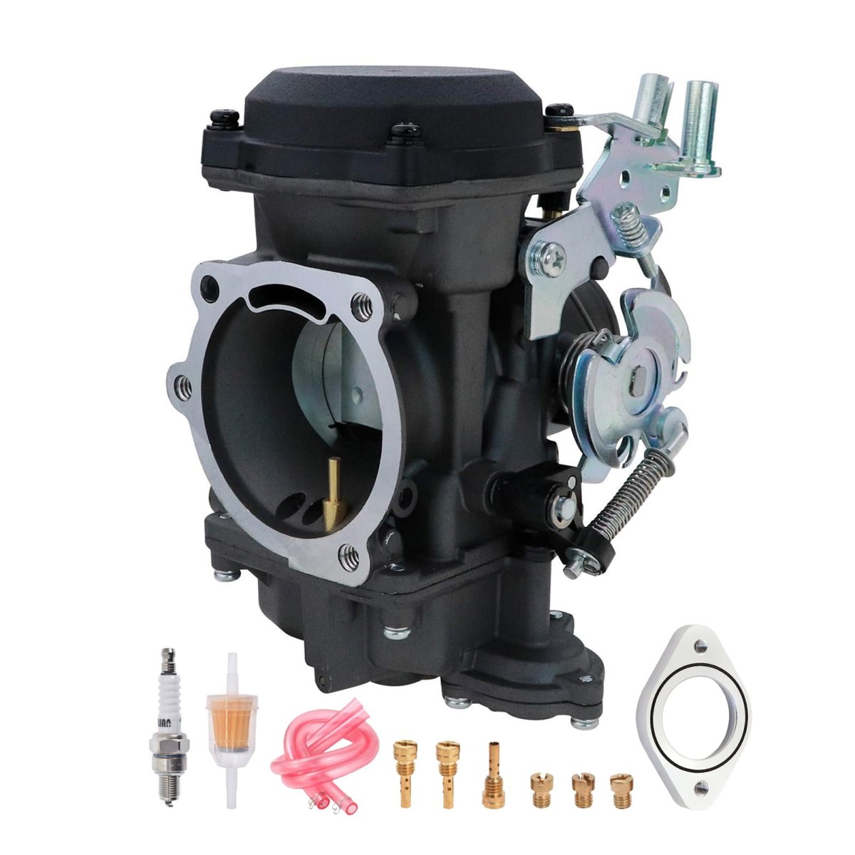 Cv40 Carburetor And Intake Manifold Silver For Harley Davidson Sportster Xl 883 1200 Softail Touring Dyna Fxr Road King 40mm