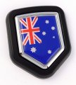 Australia Flag Car Truck Black Shield Grill Badge Chrome Grille Emblem 2 6 X 3 1