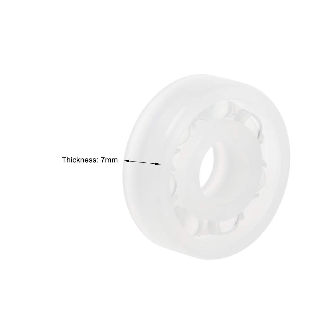 608 Pp Plastic Bearings 8x22x7mm Glass Ball Nylon Cage Pack Of 5