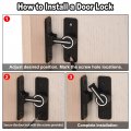 Uxcell Barn Door Lock Latch 90 Degree Sliding Locks Hardware Flip For Gate Garden Cabinet Window Nickel