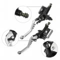 X Autohaux 1 Pair Universal 7 8 22mm Hydraulic Reservoir Motorcycle Brake Master Cylinder Lever Handle Bars For Honda Aluminum
