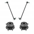 Wheel Bearing Hub Assembly With Cv Axle Shaft Front 4 Piece Drivetrain Kit Mechanics Choice For 2012-2015 Toyota Prius Plug-in