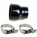 Squirrelly 3 To 2 75 Inch Black Silicone Reducer Coupler Layers Of Polyester Reinforcement Suitable High Level Turbo Pipe With 