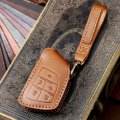 Remote Car Key Cover Case Fob Leather Holder Shell For Gmc Yukon Chevy Suburban Brown