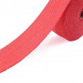 Mallofusa 2 X 50 15m Red Exhaust Heat Wrap Roll For Motorcycle Fiberglass Shield Tape With 5 Stainless Zip Ties