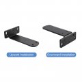 Uxcell Shelf Brackets 2pcs 45 X 145 Mm Cold Rolled Steel Floating Shelves With Screws Industrial L For Wood Table Bench Black