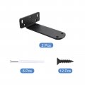 Uxcell Shelf Brackets 2pcs 45 X 145 Mm Cold Rolled Steel Floating Shelves With Screws Industrial L For Wood Table Bench Black