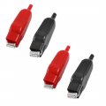 4 Pcs Plastic Coated Test Probe Alligator Clips 80mm Length 