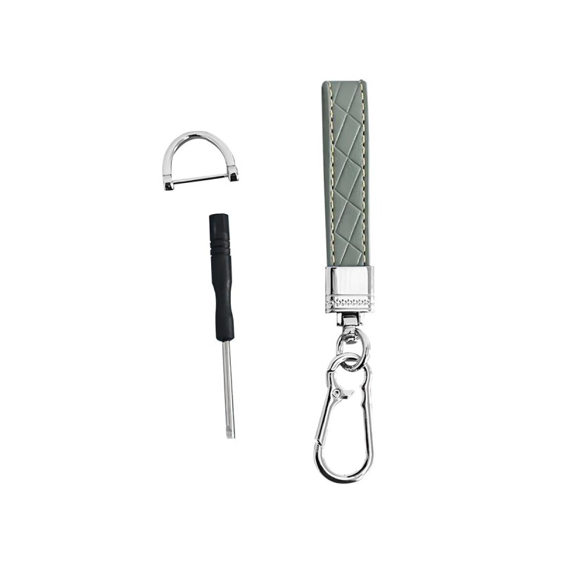 Zipelo Car Keychain Microfiber Leather Chain Universal Auto Key Holder With 360 Degree Rotatable Anti-lost D-ring Screwdriver