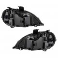 Headlight Assembly For 96-04 Freightliner Columbia Models Cleara Lensa Chrome Housinga Ambera Reflector Driver Passenger Side