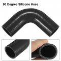 X Autohaux 38mm 1 5 Id 90 Degree Elbow Silicone Reducer Hose Coupler Intercooler Tube Black For Car Intake Piping