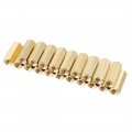20pcs Brass Straight Pcb Pillar Female Thread Hex Standoff Spacer M3x5x12mm 
