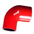 Upgr8 Universal 4-ply High Performance 90 Degree Elbow Reducer Coupler Silicone Hose 2 36 60mm To 3 0 76mm Red 