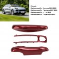 Fydun Car Remote Control Key Protective Cover Fob Assembly 3 Parts For Cayenne Panamera 911 Taycan Cherry Red