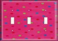 Snazzyswitch Red With Polka Dots Decorative Light Switch Cover Triple Toggle Wall Plate 