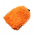 X Autohaux Car Wash Mitts Chenille Coral Fleece Double Sided Dirt Washing Foam Tool Universal For Orange And Gray