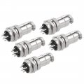 Aviation Connector Plug 16mm 6p 4a 125v Gx16-6 Waterproof Male Female Panel Metal Wire Socket 5pcs 