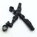 Hk Group Motorcycle Black Short Angled Adjustable Peg Mounting Kit Flat End Footrest Foot Pegs For V-star Roadstar Suzuki