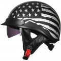 Ilm Half Helmet Motorcycle Open Face Sun Visor Quick Release Buckle Dot Approved Cycling Motocross Suits Men Women 205v M 