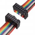 Uxcell Idc Rainbow Wire Flat Ribbon Cable 12p A-type Fc Fc Connector 2 54mm Pitch 1m 39 3inch Length
