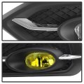 Acanii For 2014-2015 Honda Civic 2-door Coupe Yellow Fog Lights Bumper Lamps W Switch Bulb Assembly Driver Passenger