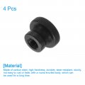Uxcell Knurled Thumb Nuts 4pcs M8 Carbon Steel Nut High Head Through Hole For 3d Printer Part Black