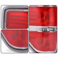 G-plus Rear Tail Lights Compatible With 2009-2014 Ford F150 2 4 Door Not Fit Flareside Models Brake Lamps Side Marker Chrome