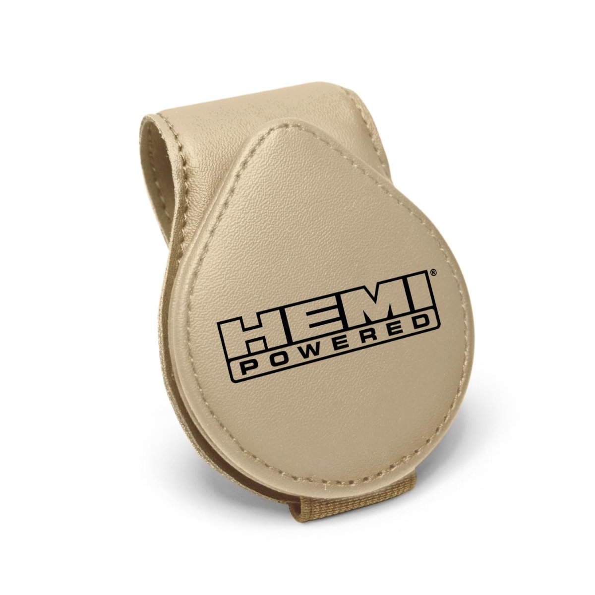 Hemi Powered Beige Faux Leather Magnetic Sunglass Holder Car Sun Visor Mount Clip Official Licensed 2 5 In X 3 38