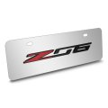 Chevrolet Corvette C7 Z06 3d Logo 12 X 4 25 European Look Chrome Half-size Stainless Steel License Plate Official Licensed 
