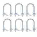Uxcell Round U-bolts Pipe Clamp 6pcs Fit 1-1 4 32mm To Double Buckle For Greenhouse Awning Frames Antenna Mast