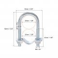Uxcell Round U-bolts Pipe Clamp 6pcs Fit 1-1 4 32mm To Double Buckle For Greenhouse Awning Frames Antenna Mast