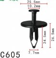Autobahn88 Front Bumper Push-type Clip Compatible With Ford Contour Mystique 1995-on Oem W701054s300 01028521 Pack Of 20